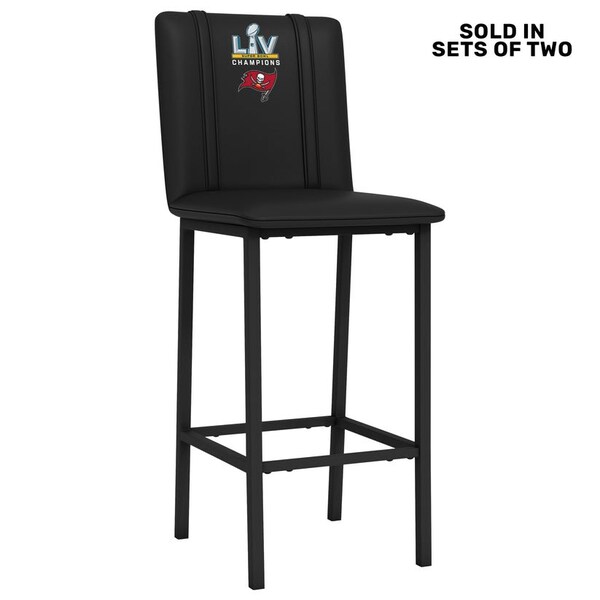 Dreamseat Bar Stool 500 with Tampa Bay Buccaneers Primary Super Bowl LV Logo, 2PK - XZ500BSDBLK-PSNFL21048A