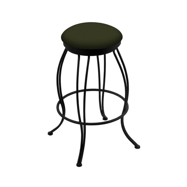 Holland Bar Stool Co 30" Swivel Bar Stool, Black Wrinkle, Canter Pine Seat - 300030BW010