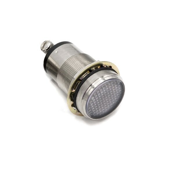 Indicadores montados en panel planos de Dialight Led, color cian, 125Vac 9.5mA 1800Fl - 556-1685-304F.