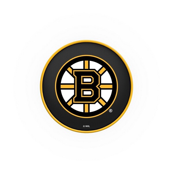 Holland Bar Stool Co 25" Boston Bruins Cushion Seat, 2-Ring Chrome Swivel Bar Stool - L7C125BOSBRU