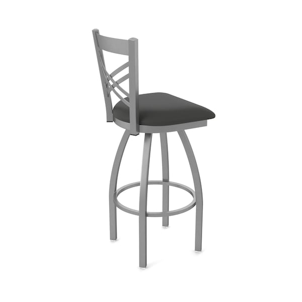 Holland Bar Stool Co OD820 Catalina Stainless Steel 30 Swivel Outdoor Bar Stool with Breeze Graphite Seat - OD82030SSOD003