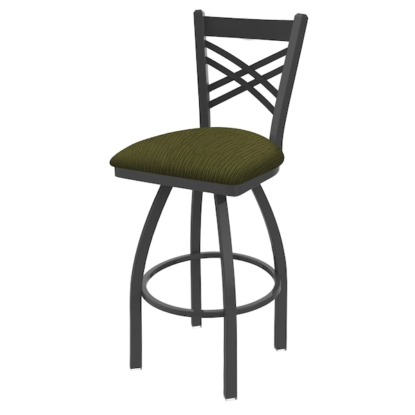 Holland Bar Stool Co 30" Swivel Bar Stool, Pewter Finish, Graph Parrot Seat - 82030PW015