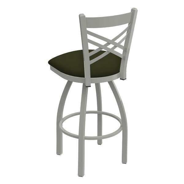 Holland Bar Stool Co 30" Swivel Bar Stool, Nickel Finish, Canter Pine Seat - 82030AN010