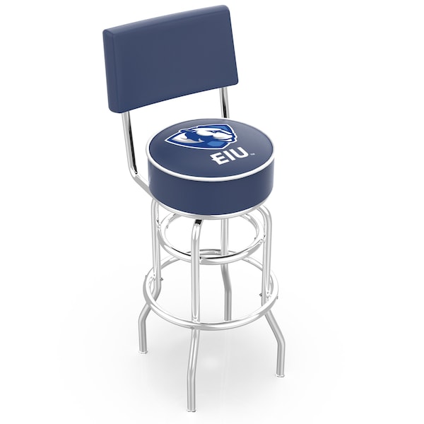 Holland Bar Stool Co 30" Chrome 2-Ring Eastern Illinois Swivel Bar Stool, Back - L7C430EASTIL