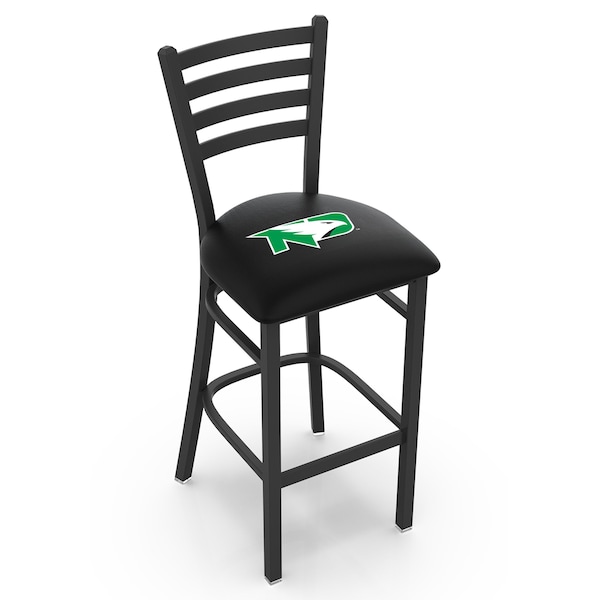 Holland Bar Stool Co 30" Blk Wrinkle North Dakota Stationary Bar Stool, Ladder Back - L00430NORDAK