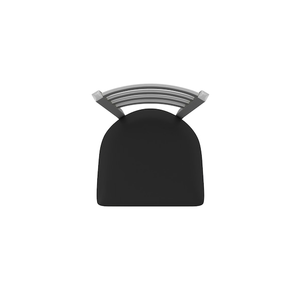 Holland Bar Stool Co OD410 Jackie Stainless Steel 36 Swivel Outdoor Bar Stool with Breeze Black Seat - OD41036SSOD004