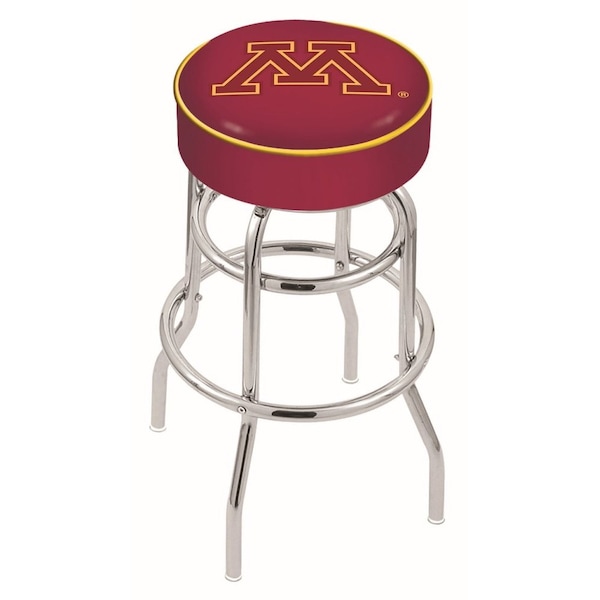 Holland Bar Stool Co 25" Minnesota Cushion Seat, 2-Ring Chrome Swivel Bar Stool - L7C125MINNUN