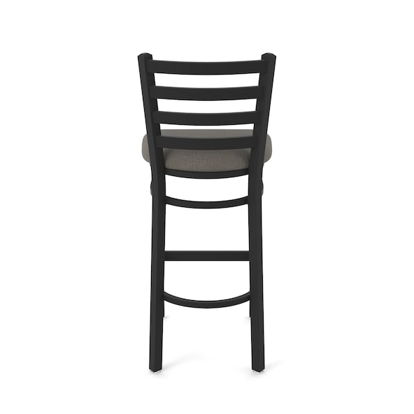 Holland Bar Stool Co 30" Stationary Bar Stool, Black Wrinkle, Graph Chalice Seat - 40030BW019