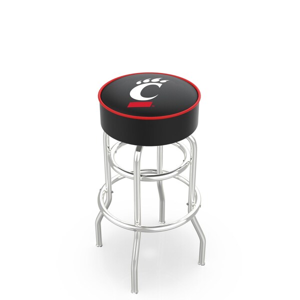 Holland Bar Stool Co 25" Cincinnati Cushion Seat, 2-Ring Chrome Swivel Bar Stool - L7C125CINCIN