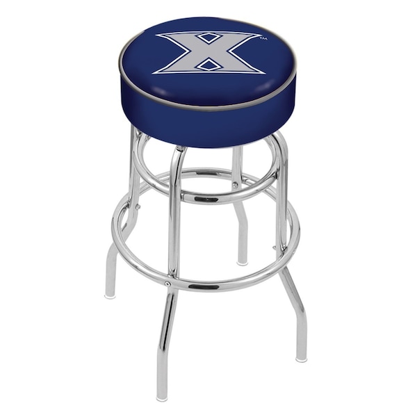 Holland Bar Stool Co 25" 4" Xavier Cushion Seat, Double-Ring Chrome Swivel Bar Stool - L7C125XAVIER
