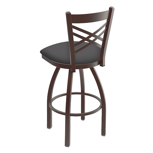 Holland Bar Stool Co 30" Swivel Bar Stool, Bronze Finish, Canter Storm Seat - 82030BZ004