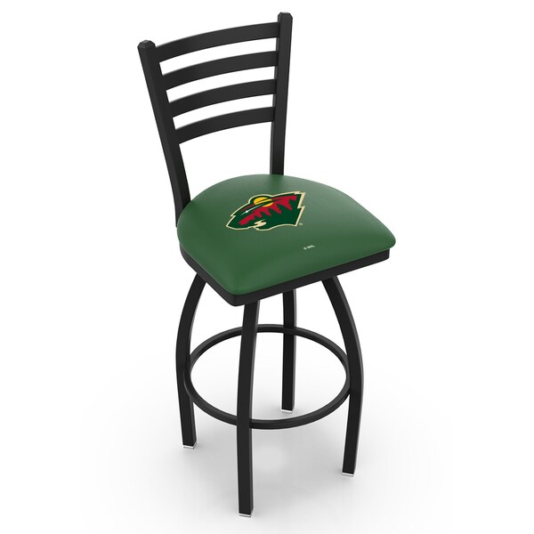 Holland Bar Stool Co 30" Blk Wrinkle Minnesota Wild Swivel Bar Stool, Ladder Back - L01430MINWLD