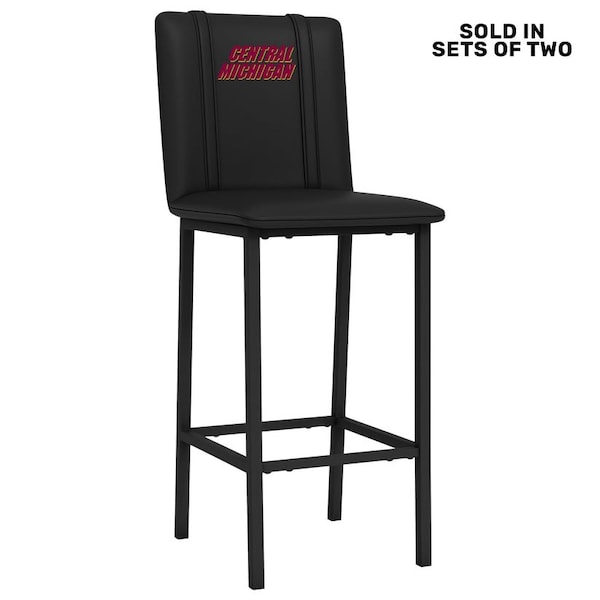 Dreamseat Bar Stool 500 with Central Michigan Secondary, 2PK - XZ500BSDBLK-PSCOL13761A