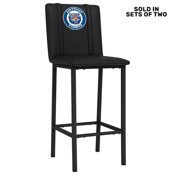 Dreamseat Bar Stool 500 with Detroit Tigers Cooperstown, 2PK - XZ500BSDBLK-PSCOOP0025A