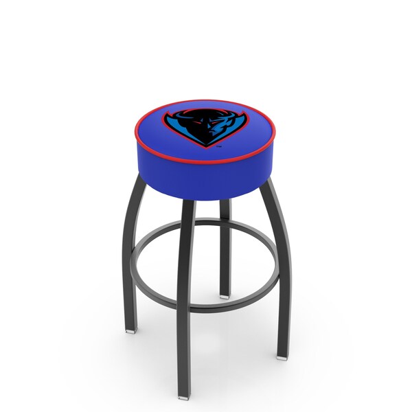 Holland Bar Stool Co 30" 4" DePaul Cushion Seat, Blk Wrinkle Base Swivel Bar Stool - L8B130DEPAUL