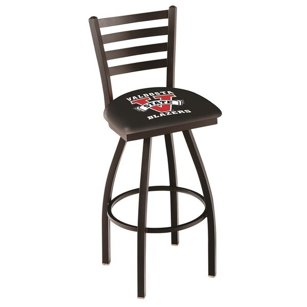 Holland Bar Stool Co 30" Blk Wrinkle Valdosta State Swivel Bar Stool, Ladder Back - L01430VALDST