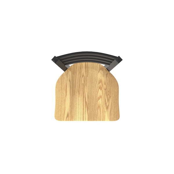 Holland Bar Stool Co 30" Stationary Bar Stool, Black Wrinkle, Nat Oak Seat - 40030BWNATOAK