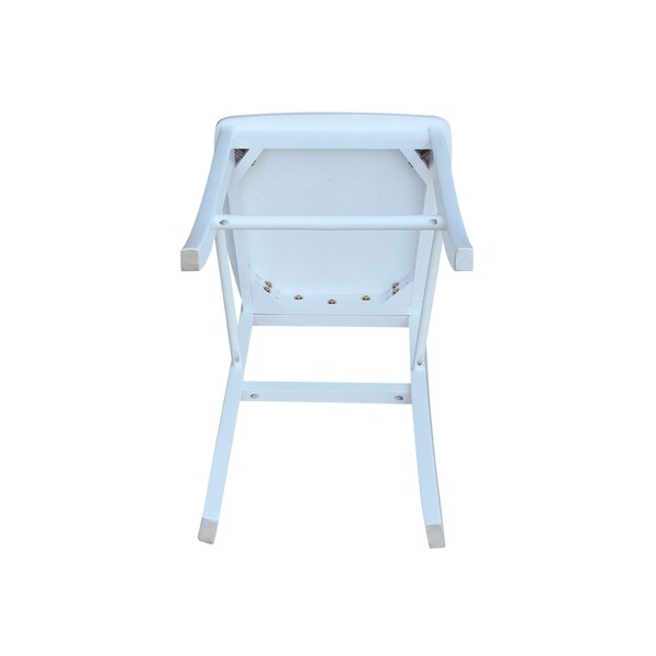 International Concepts X-Back Bar Height Stool, 30" Seat Height, White - S08-6133