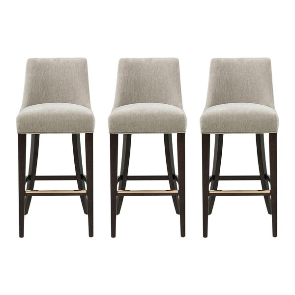 Manhattan Comfort Beever Barstool in Taupe - Set of 3 - 3-BS027-TP