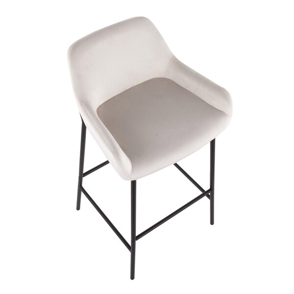 Lumisource Daniella Fixed-Height Bar Stool - Set of 2 PR - B30-DNLA2 BKVW2