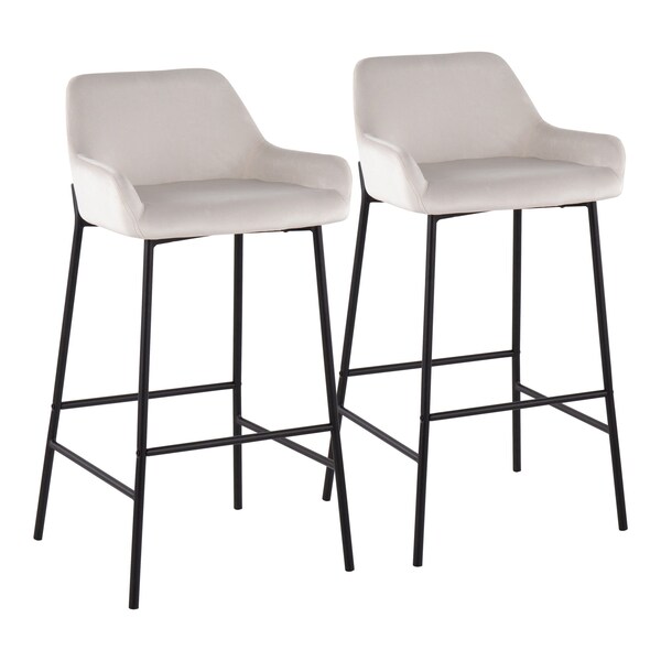 Lumisource Daniella Fixed-Height Bar Stool - Set of 2 PR - B30-DNLA2 BKVW2