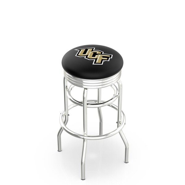 Holland Bar Stool Co 25" Chrome 2-Ring Central Florida Swivel Bar Stool, Accent Ring - L7C3C25CENFLA