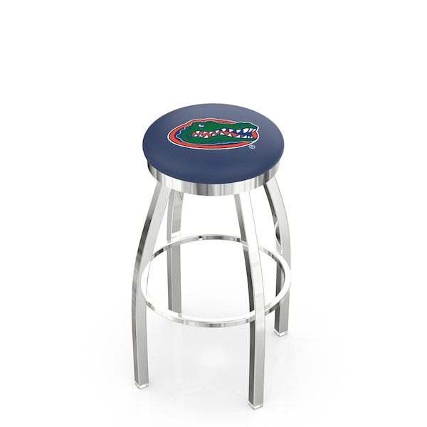 Holland Bar Stool Co 25" Chrome Florida Swivel Bar Stool, Accent Ring - L8C2C25FLORUN