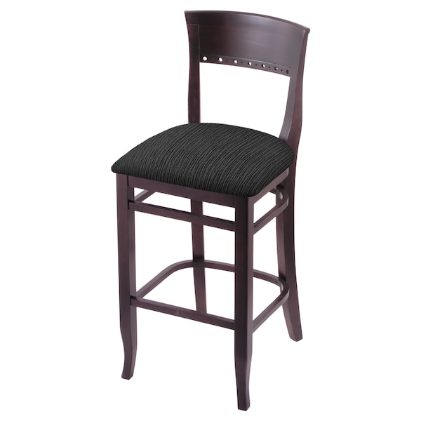 Holland Bar Stool Co 30" Bar Stool, Dark Cherry Finish, Graph Coal Seat - 316030DC018
