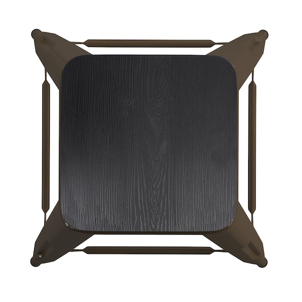 Flash Furniture 30" GN Metal Bar Stool-Black Poly Seat, 4PK - 4-ET-31320-30-GN-R-PL2B-GG