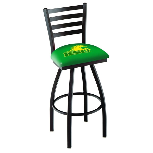 Holland Bar Stool Co 25" Blk Wrinkle Kentucky State University Swivel Bar Stool, Ladder Back - L01425KYSTUN