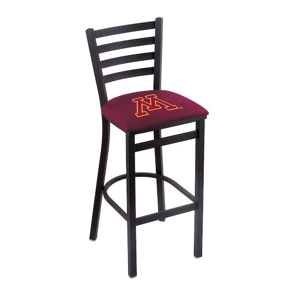 Holland Bar Stool Co 30" Blk Wrinkle Minnesota Stationary Bar Stool, Ladder Back - L00430MINNUN