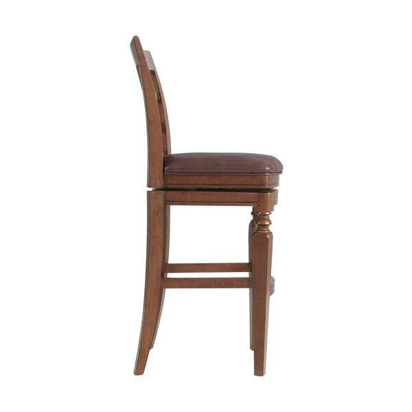 Alaterre Furniture Napa Bar Height Stool with Back, Mahogany, 2PK - ANNA02PDCR2