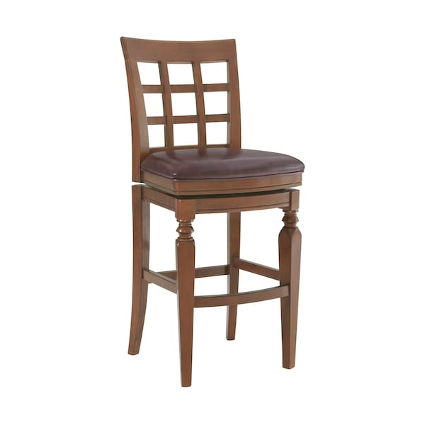 Alaterre Furniture Napa Bar Height Stool with Back, Mahogany, 2PK - ANNA02PDCR2