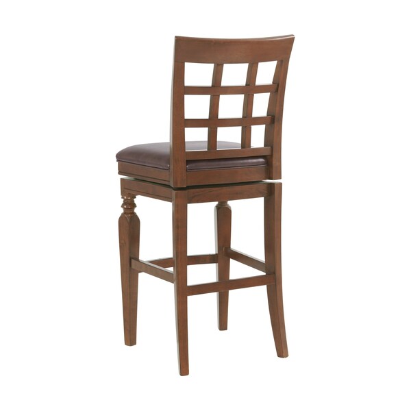 Alaterre Furniture Napa Bar Height Stool with Back, Mahogany, 2PK - ANNA02PDCR2