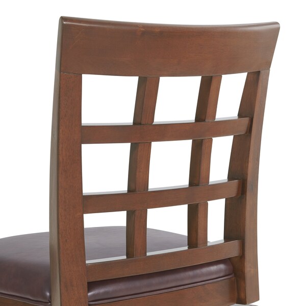 Alaterre Furniture Napa Bar Height Stool with Back, Mahogany, 2PK - ANNA02PDCR2