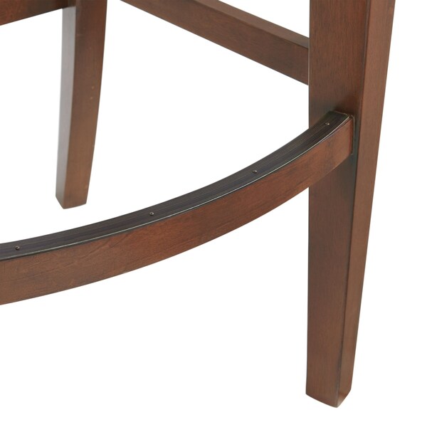 Alaterre Furniture Napa Bar Height Stool with Back, Mahogany, 2PK - ANNA02PDCR2