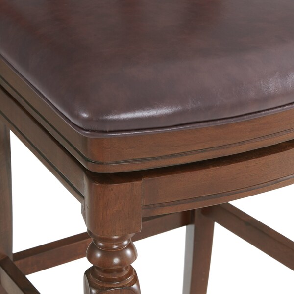 Alaterre Furniture Napa Bar Height Stool with Back, Mahogany, 2PK - ANNA02PDCR2