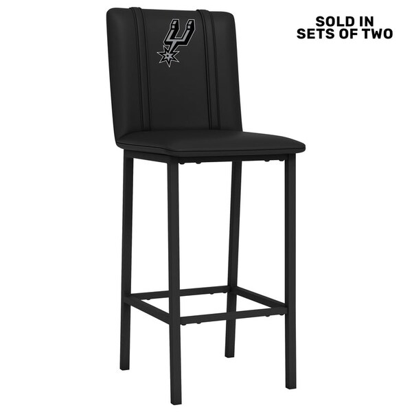 Dreamseat Bar Stool 500 with San Antonio Spurs Primary Logo, 2PK - XZ500BSDBLK-PSNBA32051A