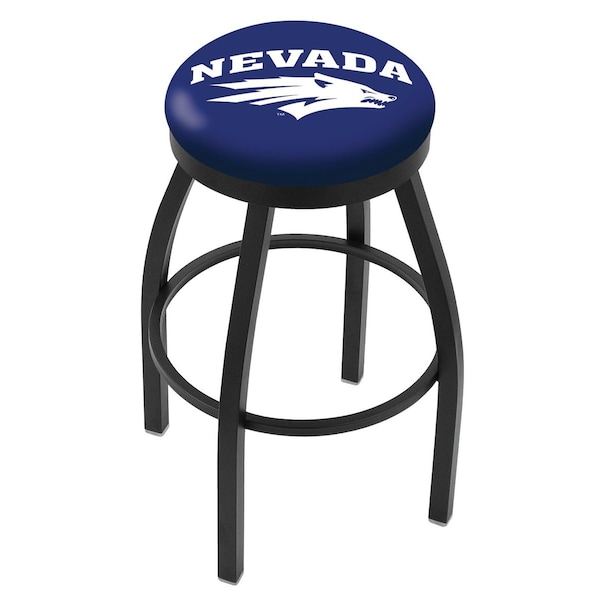 Holland Bar Stool Co 30" Blk Wrinkle Nevada Swivel Bar Stool, Accent Ring - L8B2B30NEVAUN
