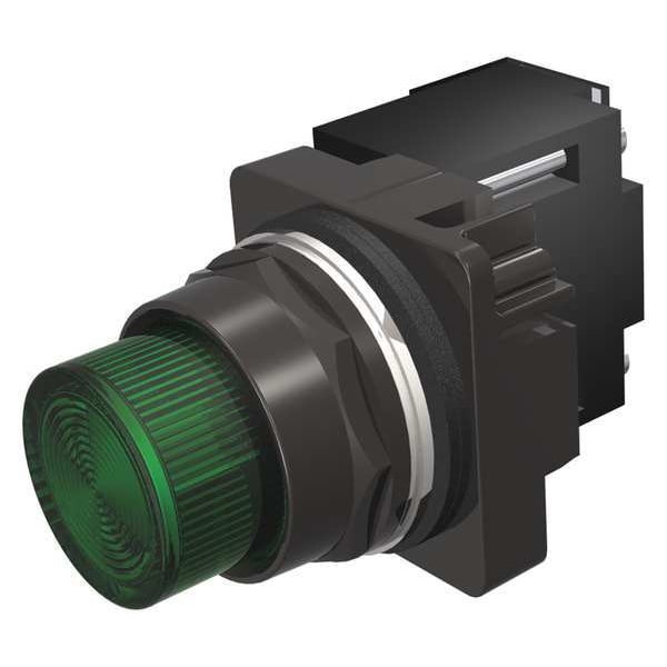 Luz piloto Siemens, transformador, verde, 120VAC, 30mm - 52BL4G3