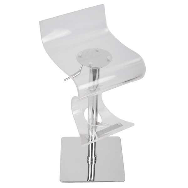 Lumisource Viva Adjustable Swivel Barstool in Clear Acrylic - BS-VIVA ACR C