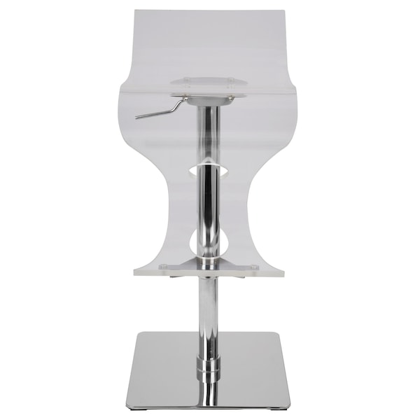 Lumisource Viva Adjustable Swivel Barstool in Clear Acrylic - BS-VIVA ACR C
