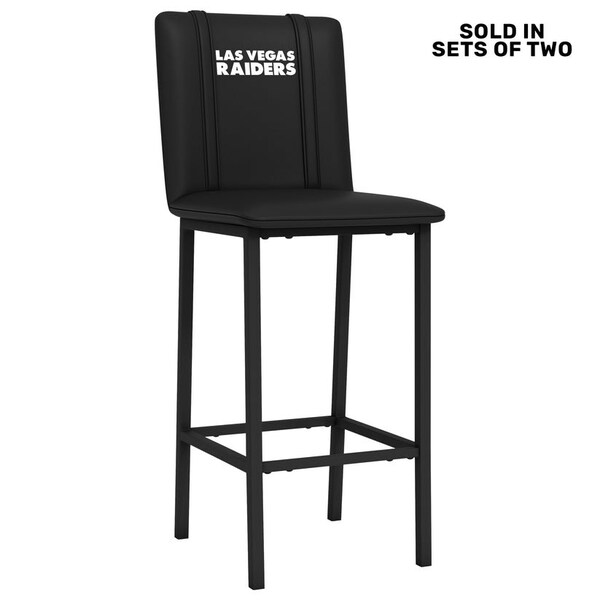 Dreamseat Bar Stool 500 with Las Vegas Raiders Secondary Logo, 2PK - XZ500BSDBLK-PSNFL21021A