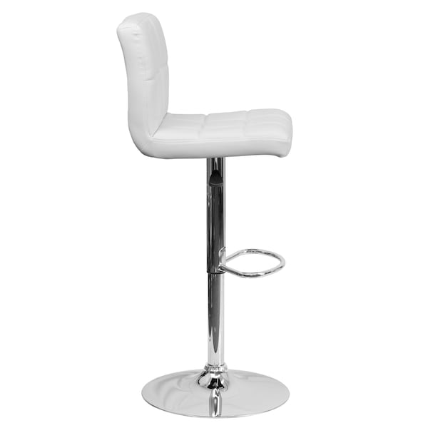 Flash Furniture White Quilted Vinyl Barstool, PK2 - 2-DS-810-MOD-WH-GG