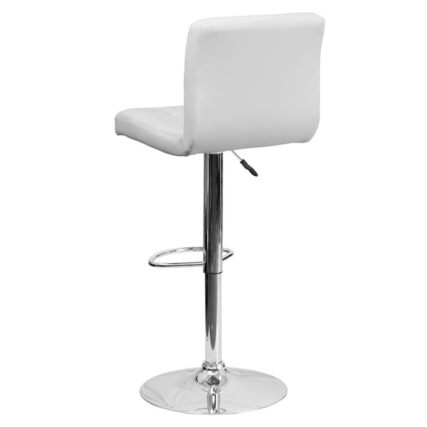 Flash Furniture White Quilted Vinyl Barstool, PK2 - 2-DS-810-MOD-WH-GG