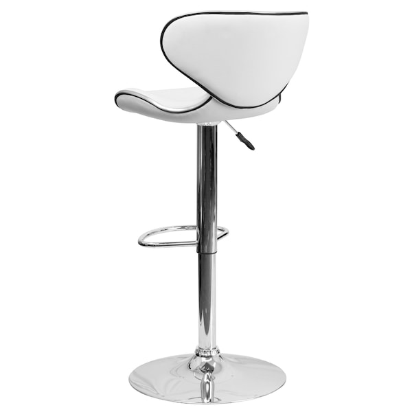 Flash Furniture White Vinyl Barstool, PK2 - 2-DS-815-WH-GG