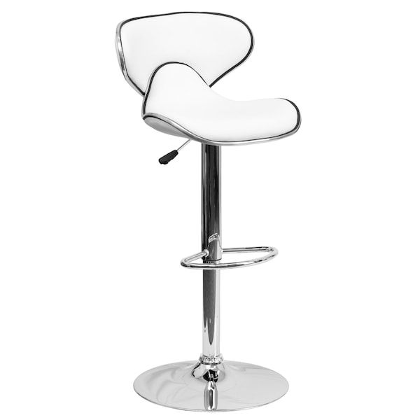 Flash Furniture White Vinyl Barstool, PK2 - 2-DS-815-WH-GG