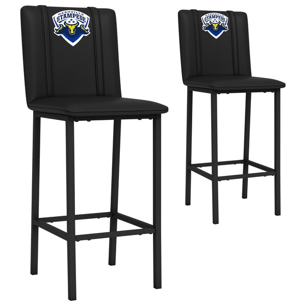 Dreamseat Bar Stool 500 with Nashville Stampede Primary Logo, 2PK - XZ500BSDBLK-PSPBR0040A