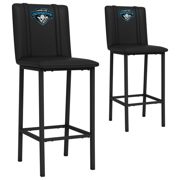 Dreamseat Bar Stool 500 with Carolina Cowboys Primary Logo, 2PK - XZ500BSDBLK-PSPBR0020A