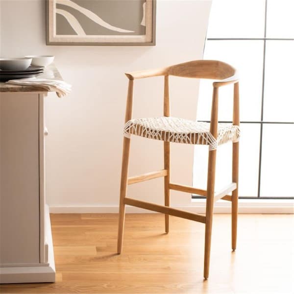 Safavieh Bandelier Barstool Natural & White - BST1005A